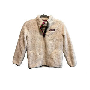 Size M 10/12 Girls' Snap Placket Sherpa Pullover‎